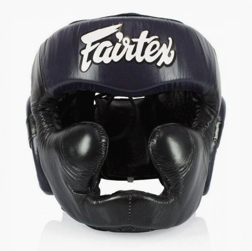 Caschetto Fairtex Diagonal Vision Sparring HG13 Noir-bleu 