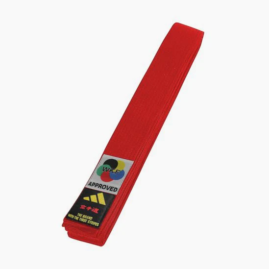 Ceinture Adidas Elite WKF Rouge avec Kanji 