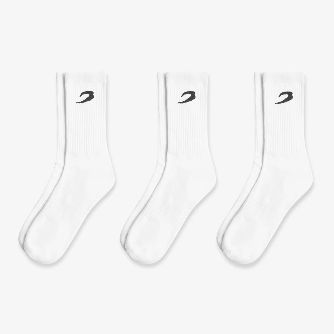 Chaussettes Boxraw Crew (3 paires) Blanc  - Image 4