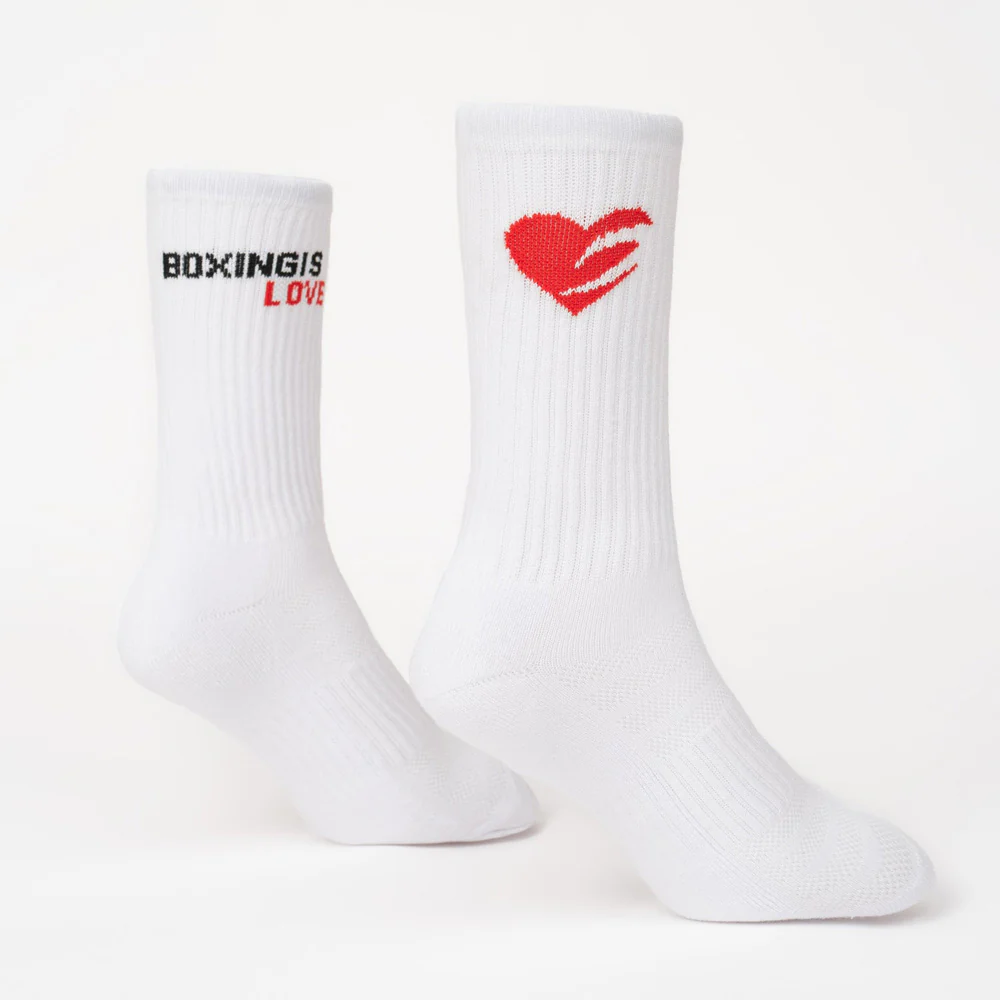 Chaussettes Boxraw Crew Boxing Is Love (3 paires) Blanc  - Image 2