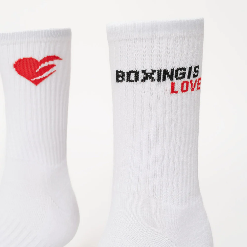 Chaussettes Boxraw Crew Boxing Is Love (3 paires) Blanc  - Image 3