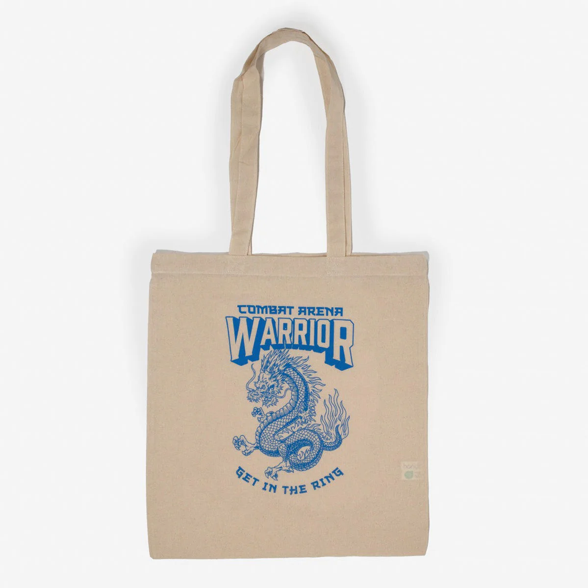 Tote Bag Combat Arena Guerrier Dragon Bleu