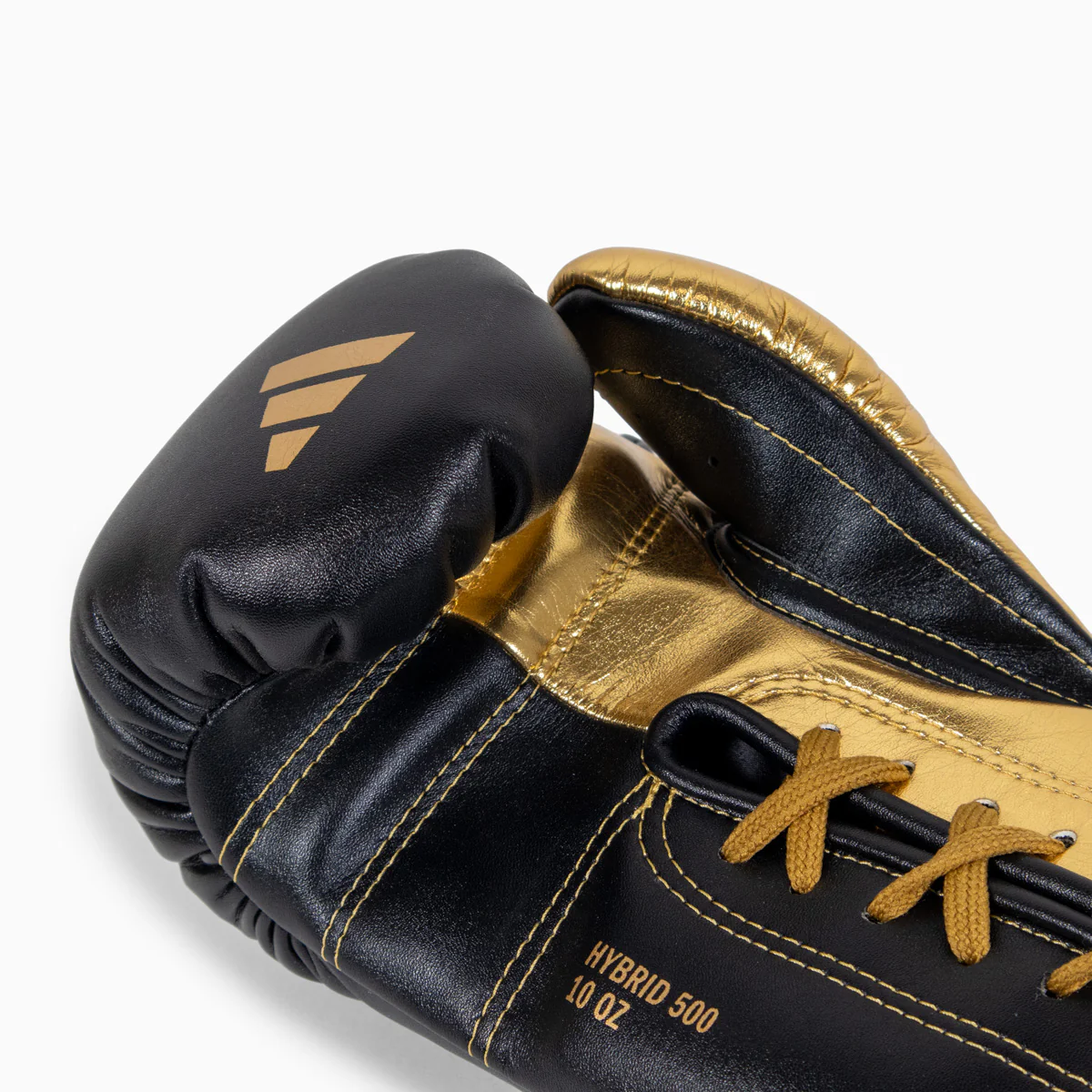 Gants de boxe Adidas Hybrid 500 Pro avec Lacets Noir-or  - Image 8