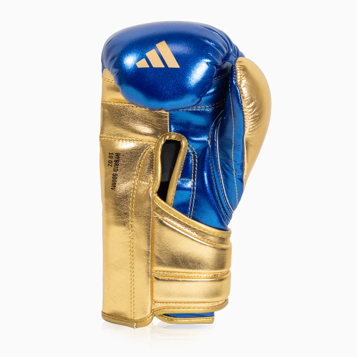 Gants de boxe Adidas Hybrid 500 Pro avec Velcro Bleu-or  - Image 3