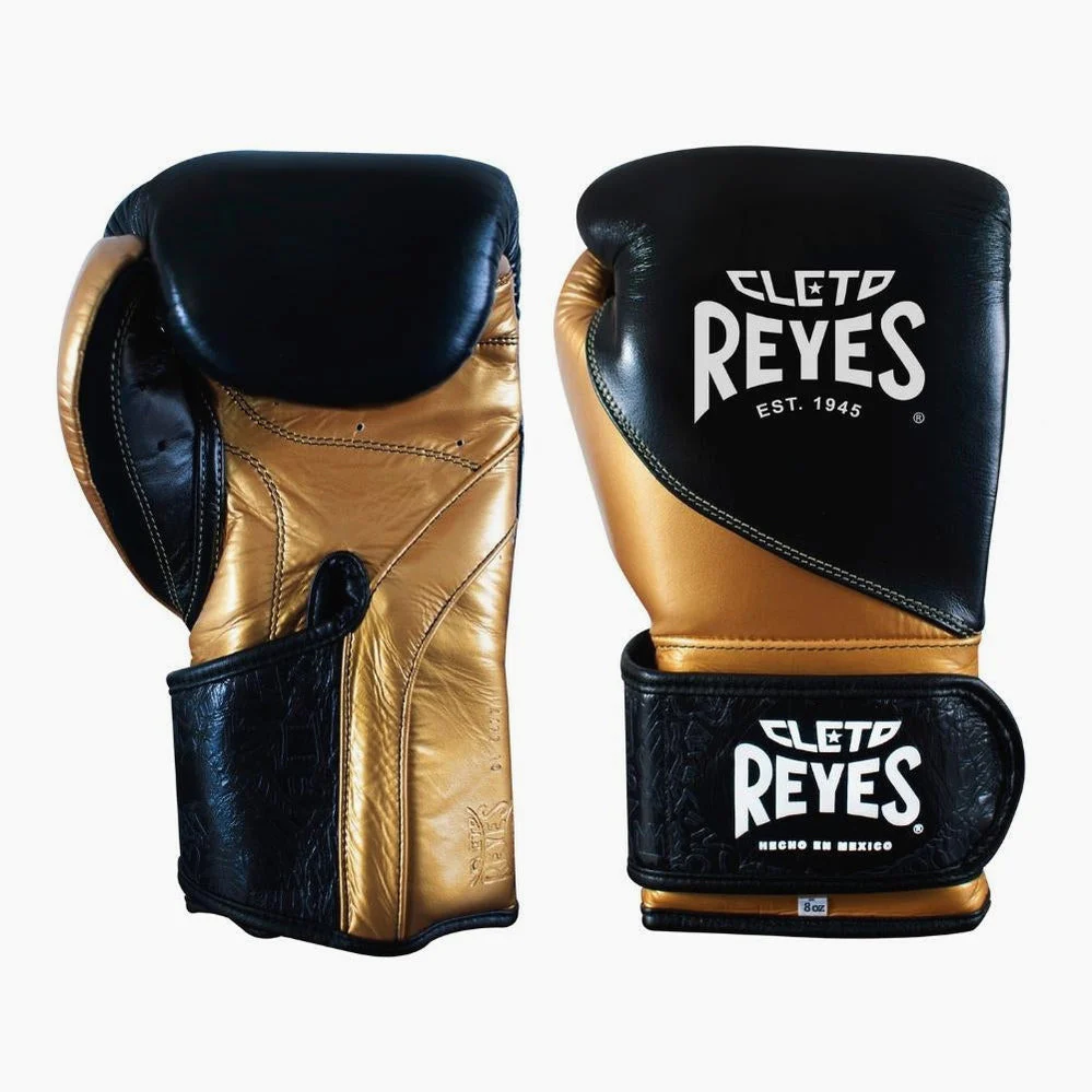 Gants de boxe Cleto Reyes High Precision Entraînement CE7 Noir-Or  - Image 2