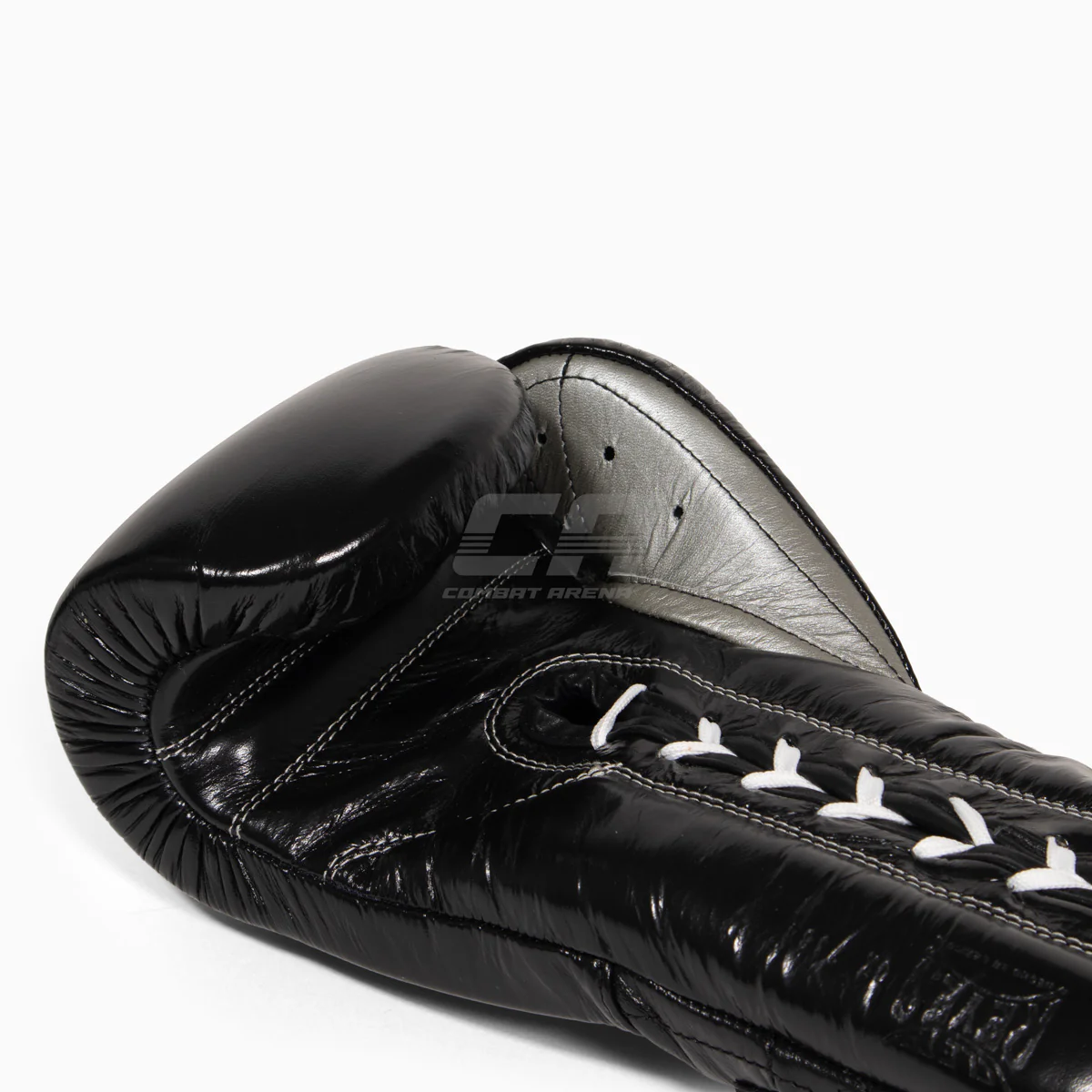 Gants de boxe Cleto Reyes Traditional Training CE4 Noir-argent avec Lacets  - Image 10