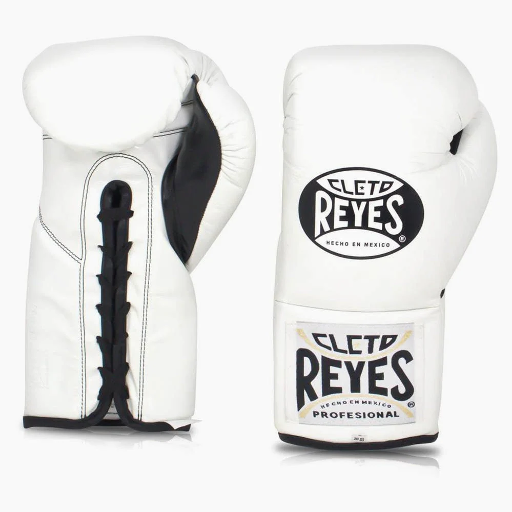 Gants de boxe Cleto Reyes Professionnel CB2 Blanc avec lacets  - Image 2