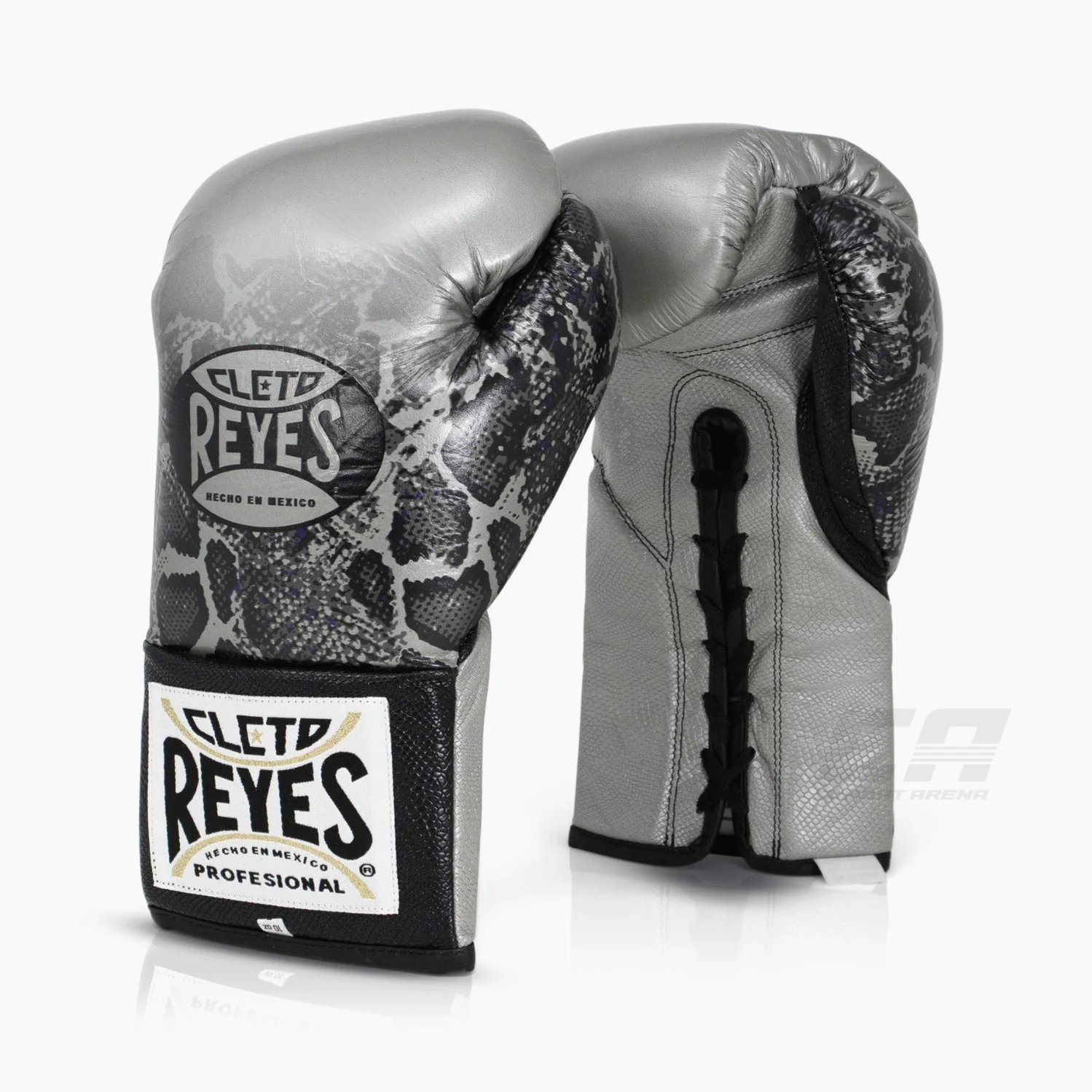 Gants de boxe Cleto Reyes Professionnel CB2 Steel Snake avec lacets 