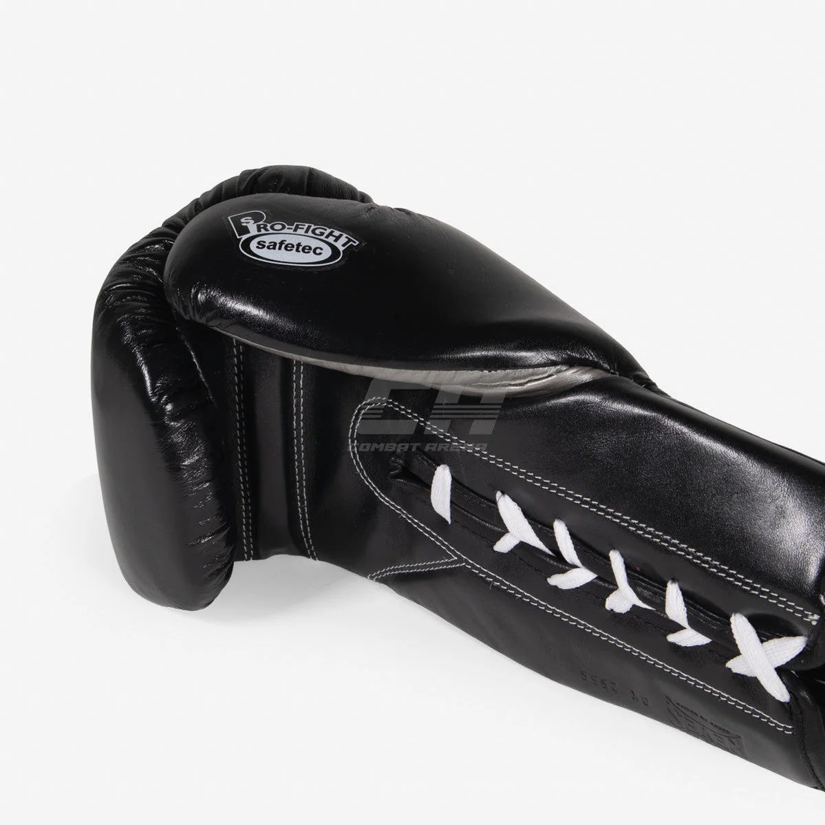 Gants de boxe Cleto Reyes Safetec CB4 Noir-argent avec lacets  - Image 6