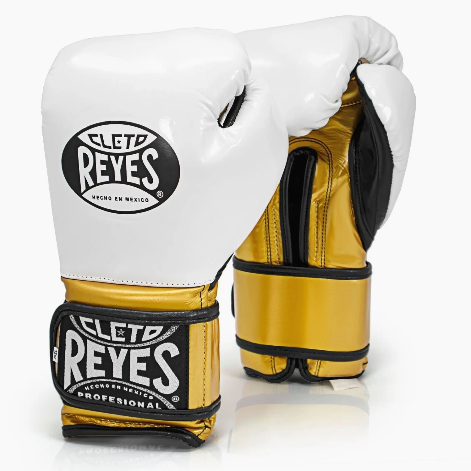 Gants de boxe Cleto Reyes Sparring CE6 Blanc-or 
