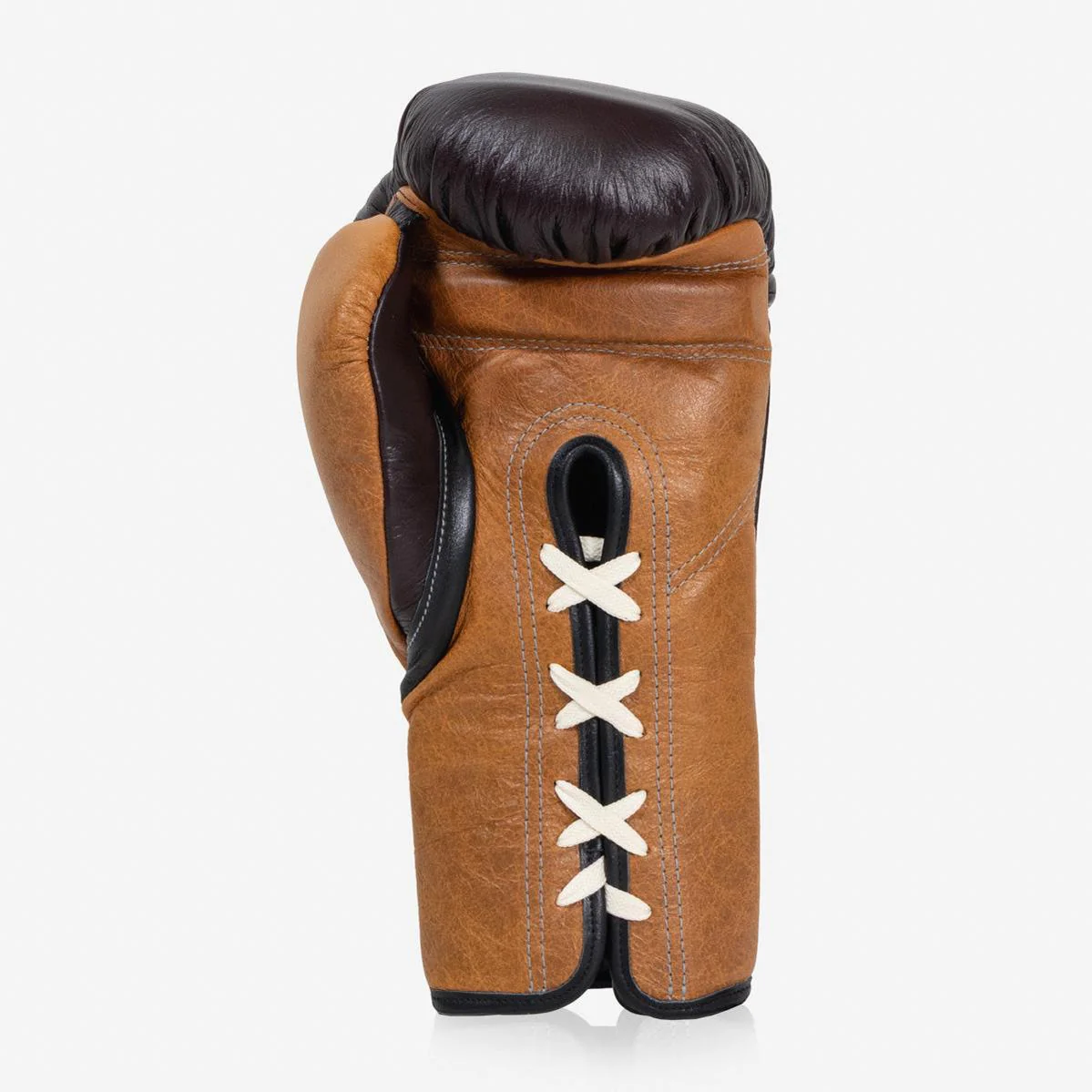 Gants de boxe Di Nardo avec Lacets 12 Oz Bourgogne-cognac-vintage  - Image 3