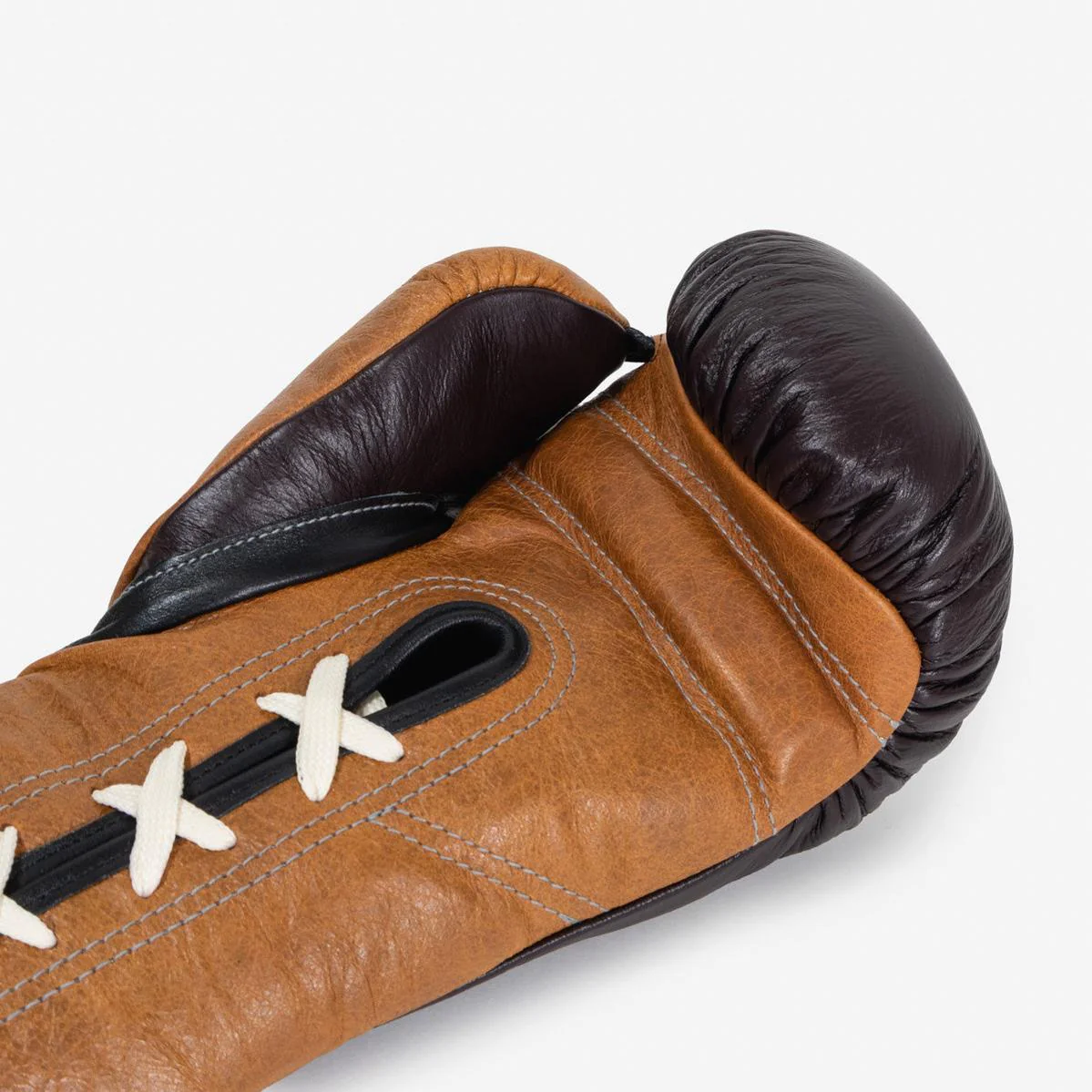 Gants de boxe Di Nardo avec Lacets 12 Oz Bourgogne-cognac-vintage  - Image 9