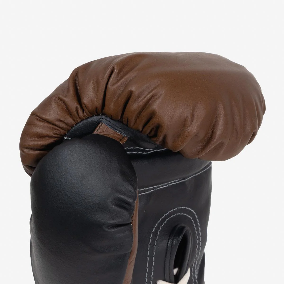 Gants de boxe Di Nardo avec Lacets 12 Oz Marron-noir  - Image 7