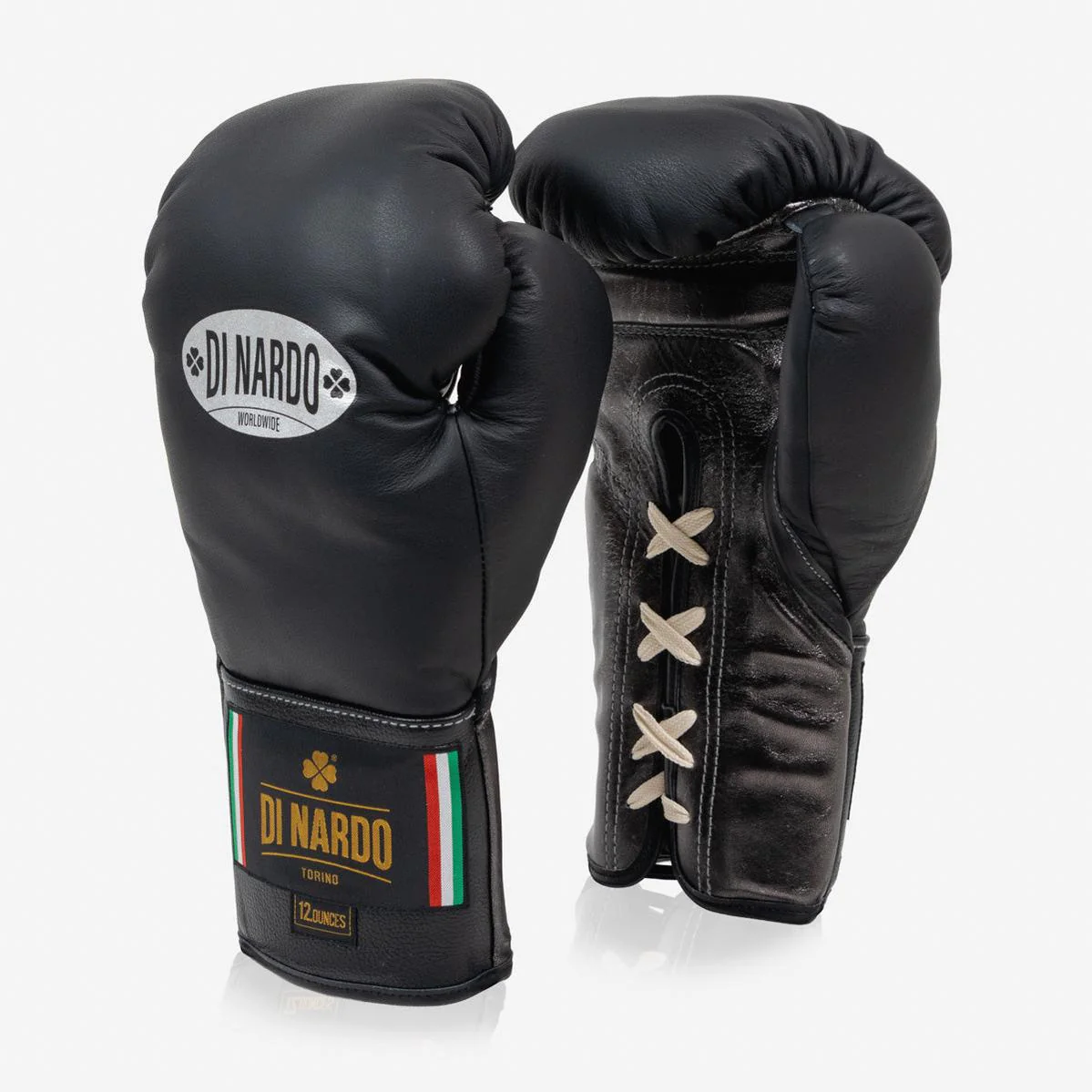 Gants de boxe Di Nardo avec Lacets 12 Oz Noir-argent foncé  - Image 2
