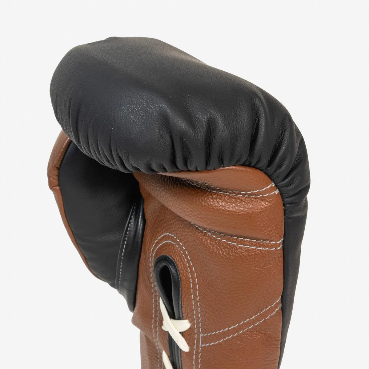 Gants de boxe Di Nardo avec Lacets 18 Oz Noir-marron  - Image 8