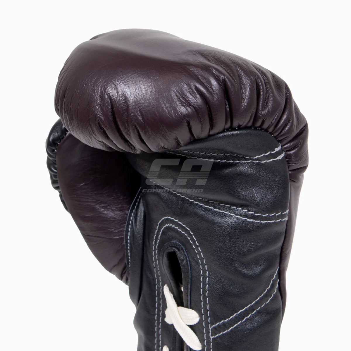 Gants de boxe Di Nardo avec lacets Bourgogne-Noir 14 oz  - Image 7