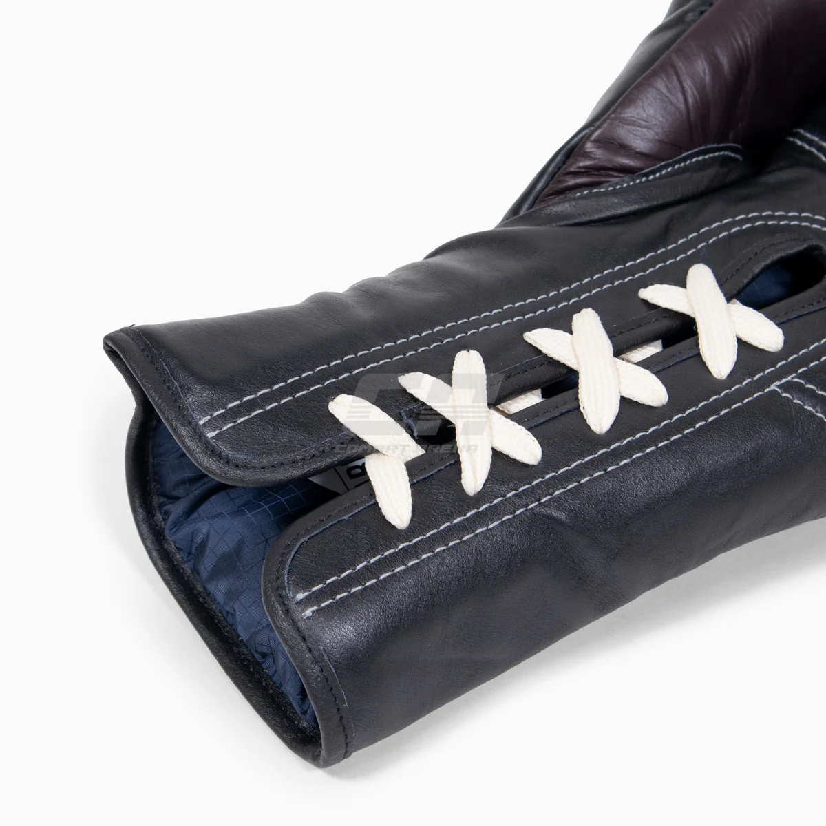 Gants de boxe Di Nardo avec lacets Bourgogne-Noir 14 oz  - Image 9