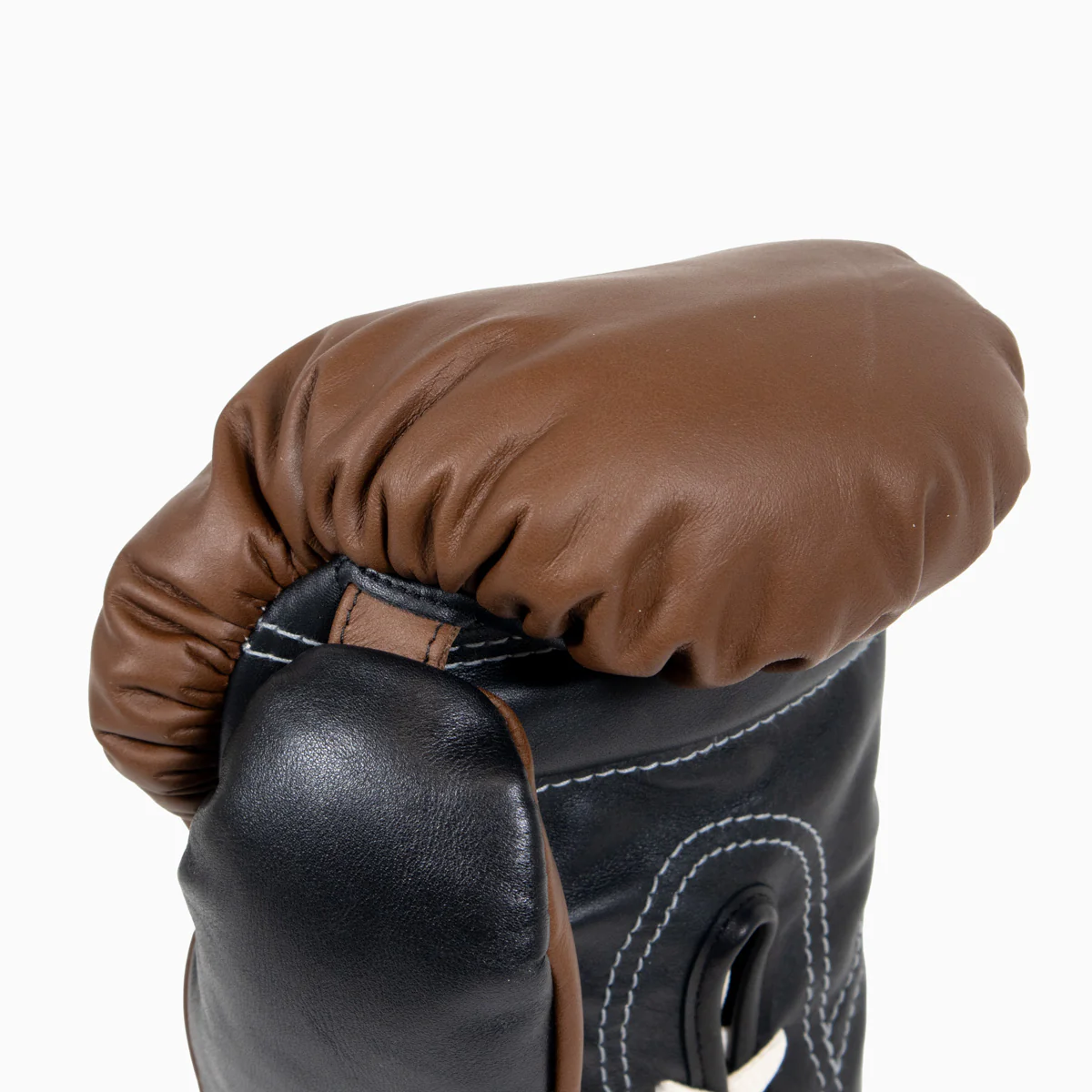 Gants de boxe Di Nardo avec lacets Marron Noir 10 Oz  - Image 6