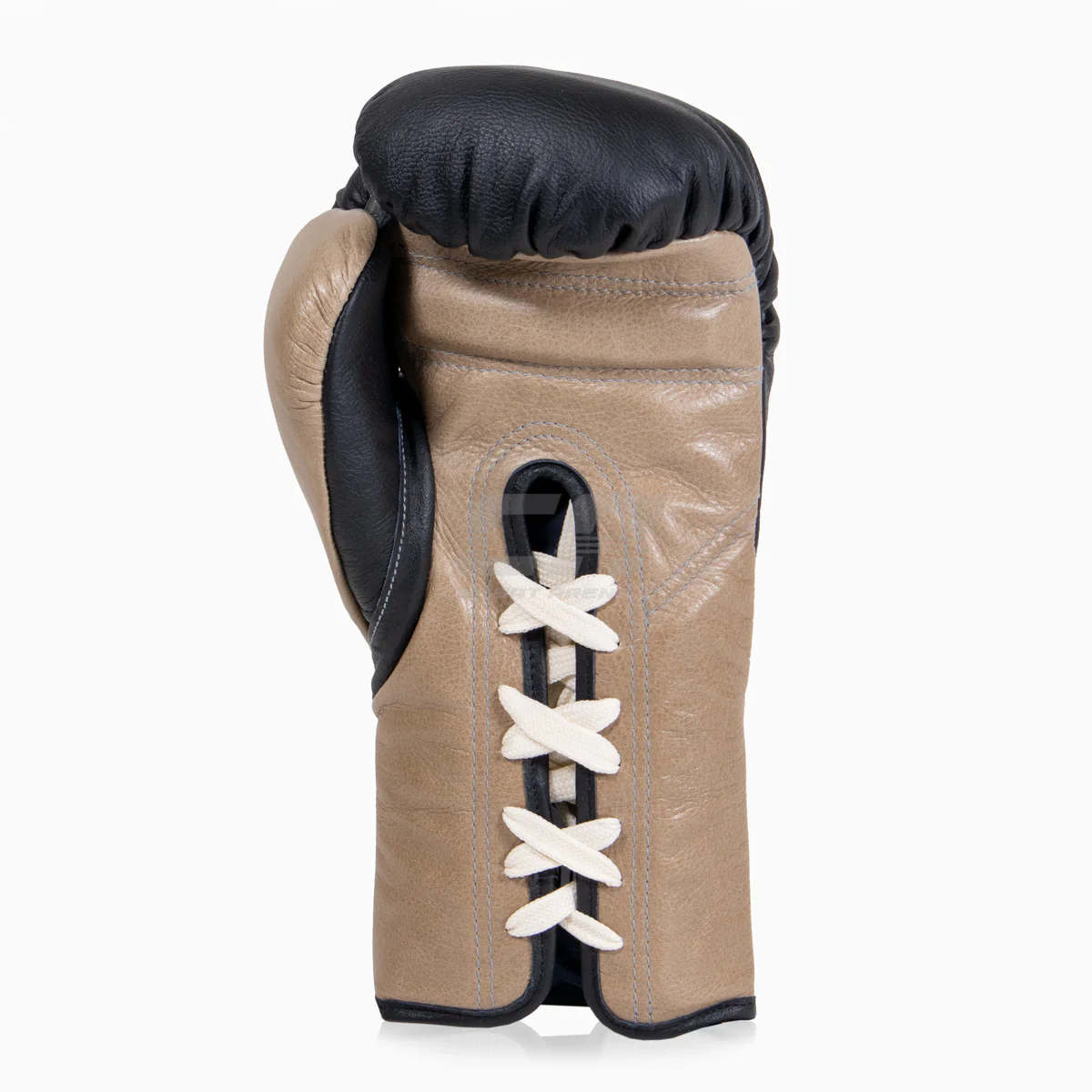 Gants de boxe Di Nardo avec lacets Noir-Beige 12 oz  - Image 4