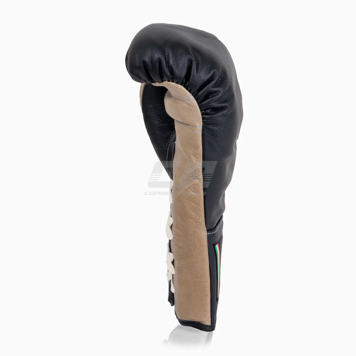 Gants de boxe Di Nardo avec lacets Noir-Beige 12 oz  - Image 5