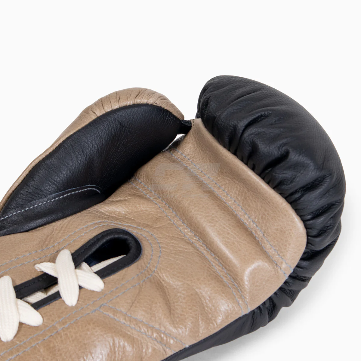 Gants de boxe Di Nardo avec lacets Noir-Beige 12 oz  - Image 8