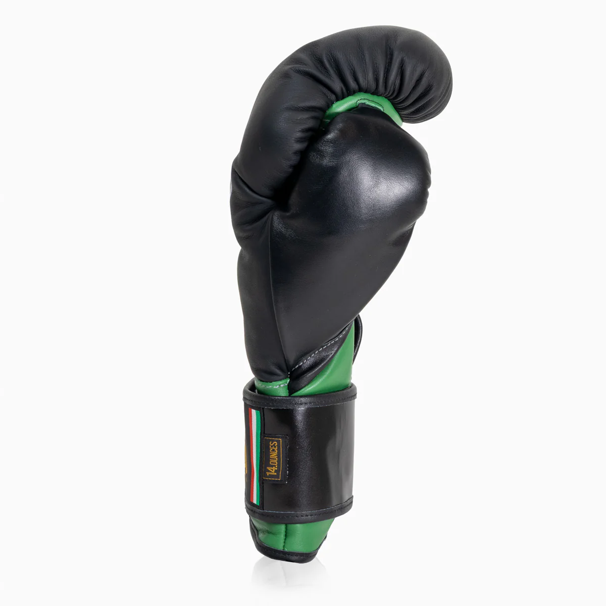 Gants de boxe Di Nardo avec Velcro 14 Oz Noir-vert - Image 3