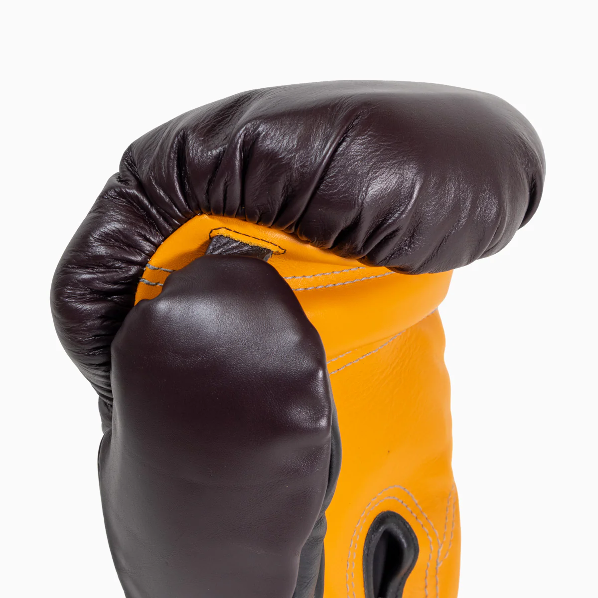 Gants de boxe Di Nardo avec Velcro 16 Oz Bourgogne-jaune  - Image 7