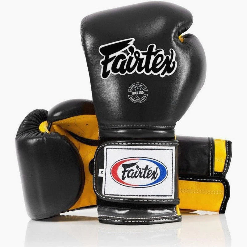 Gants de boxe Fairtex Mexican Style BGV9 Noir-jaune 