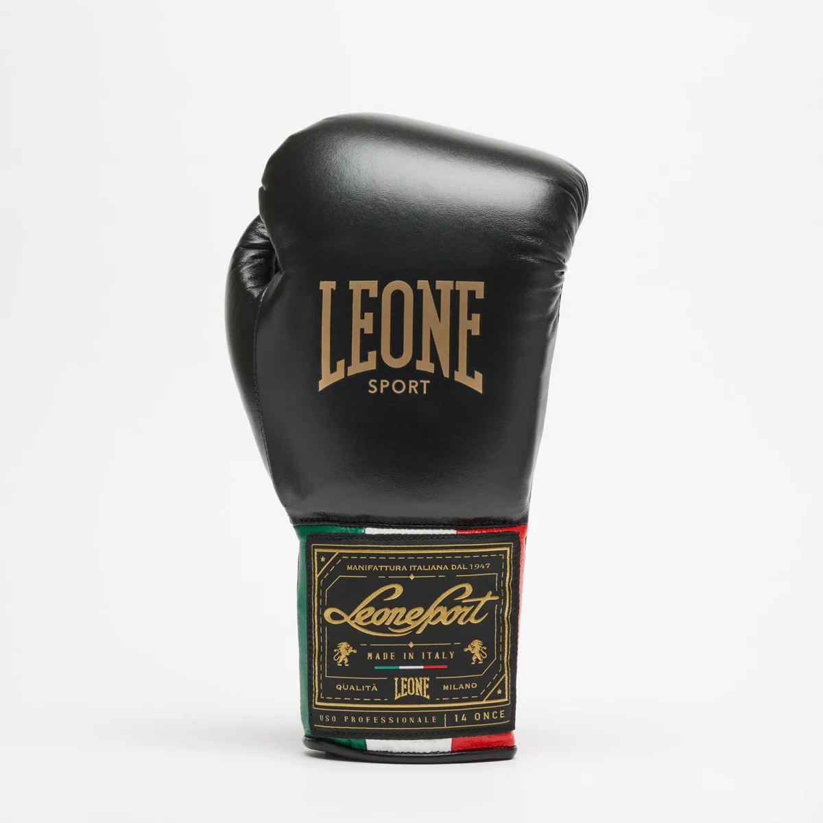 Gants de boxe Leone Orlando Tricolore avec lacets Noir  - Image 4