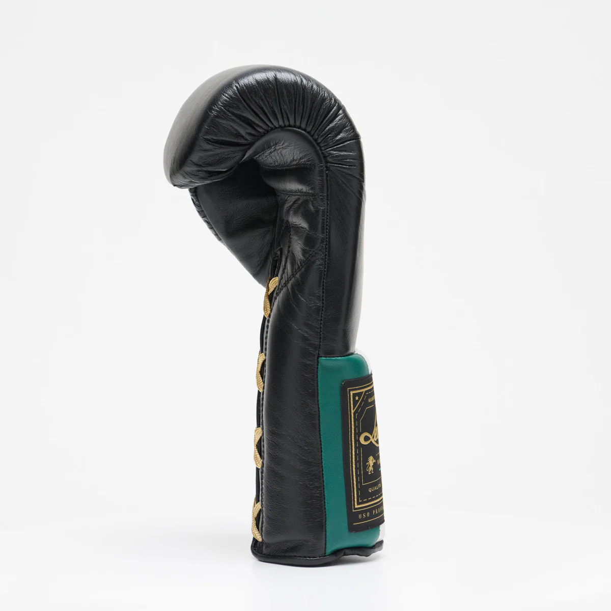 Gants de boxe Leone Orlando Tricolore avec lacets Noir  - Image 9