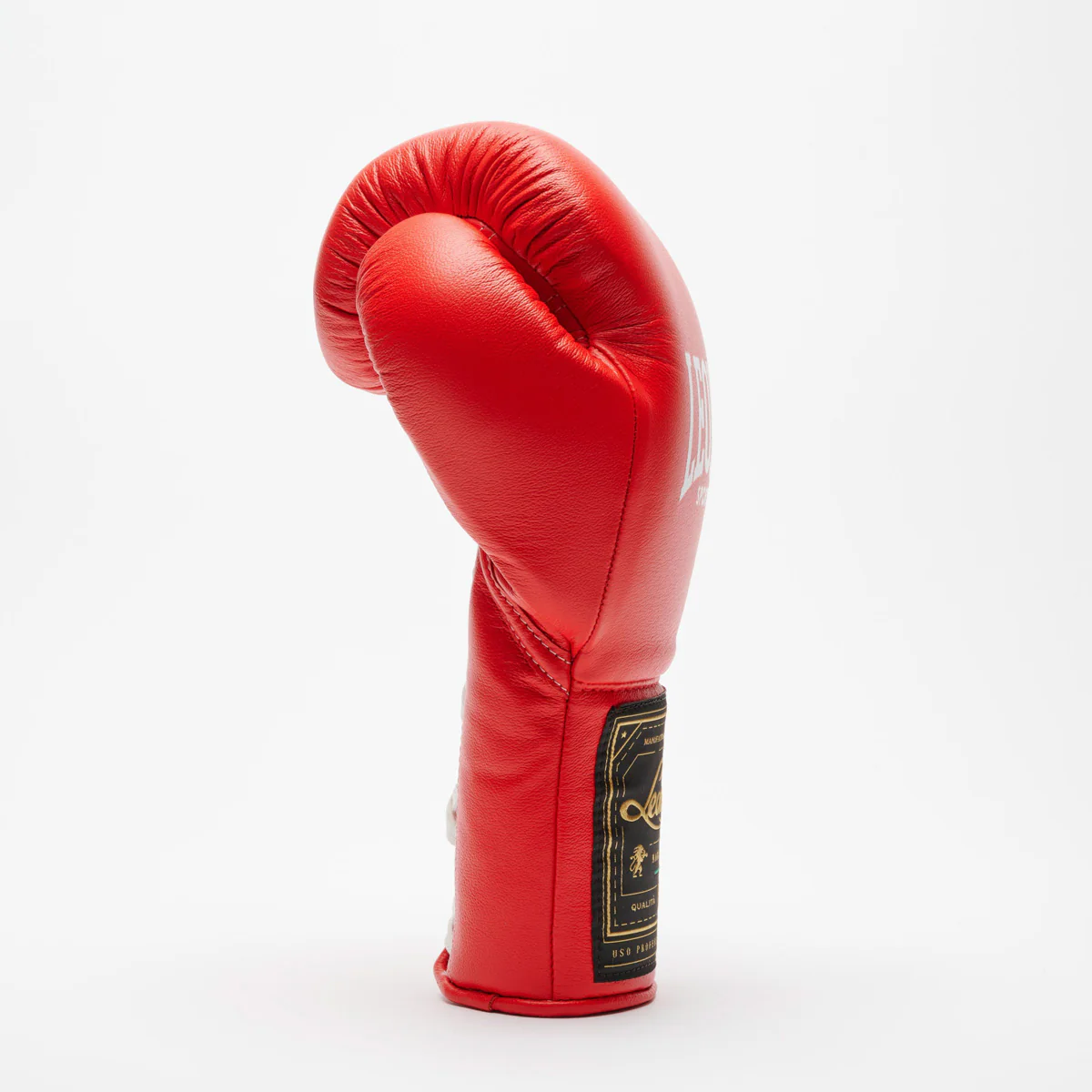 Gants de boxe Leone Sport Orlando Classico avec lacets Rouge  - Image 5