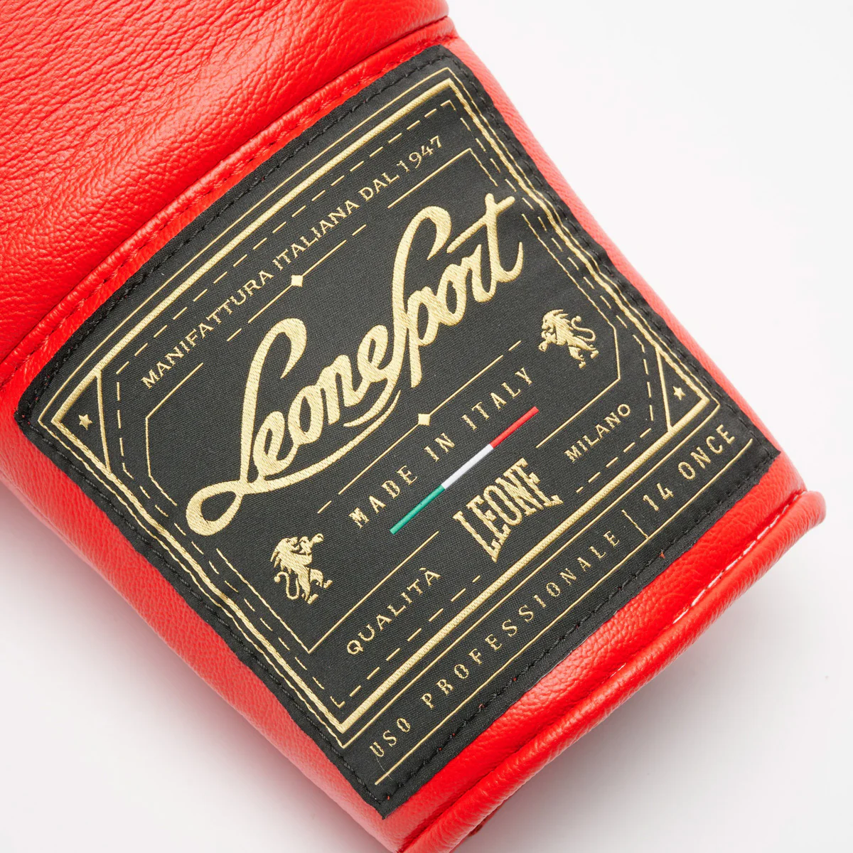 Gants de boxe Leone Sport Orlando Classico avec lacets Rouge  - Image 9