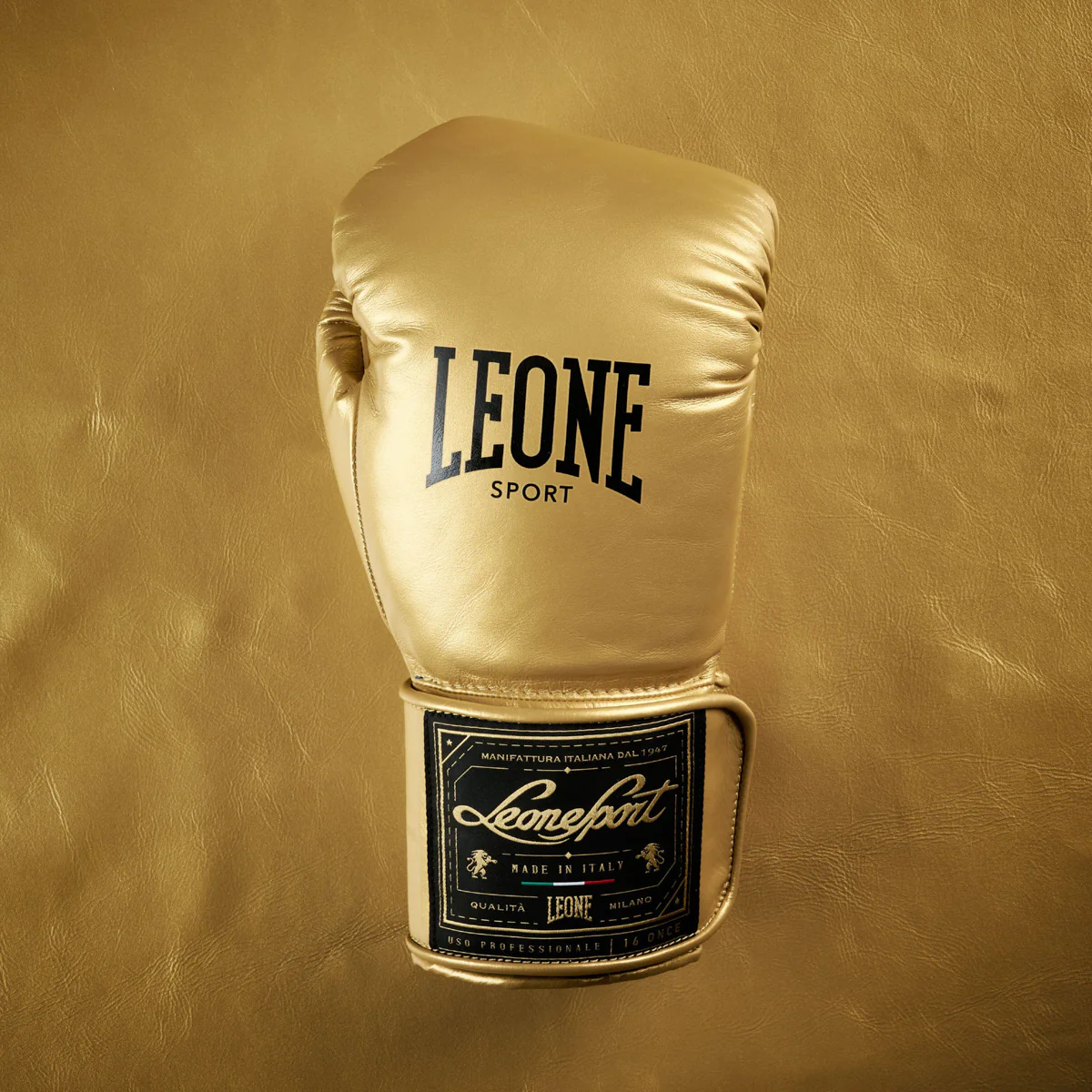Gants de boxe Leone Sport Orlando Classico avec velcro Or  - Image 11