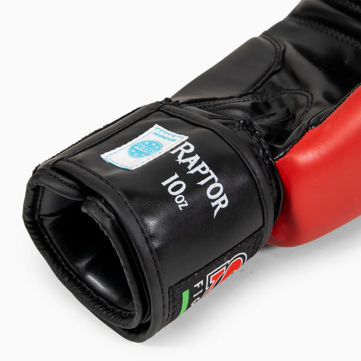 Gants de boxe Raptor SAP WAKO 10 Oz Noir-rouge  - Image 8