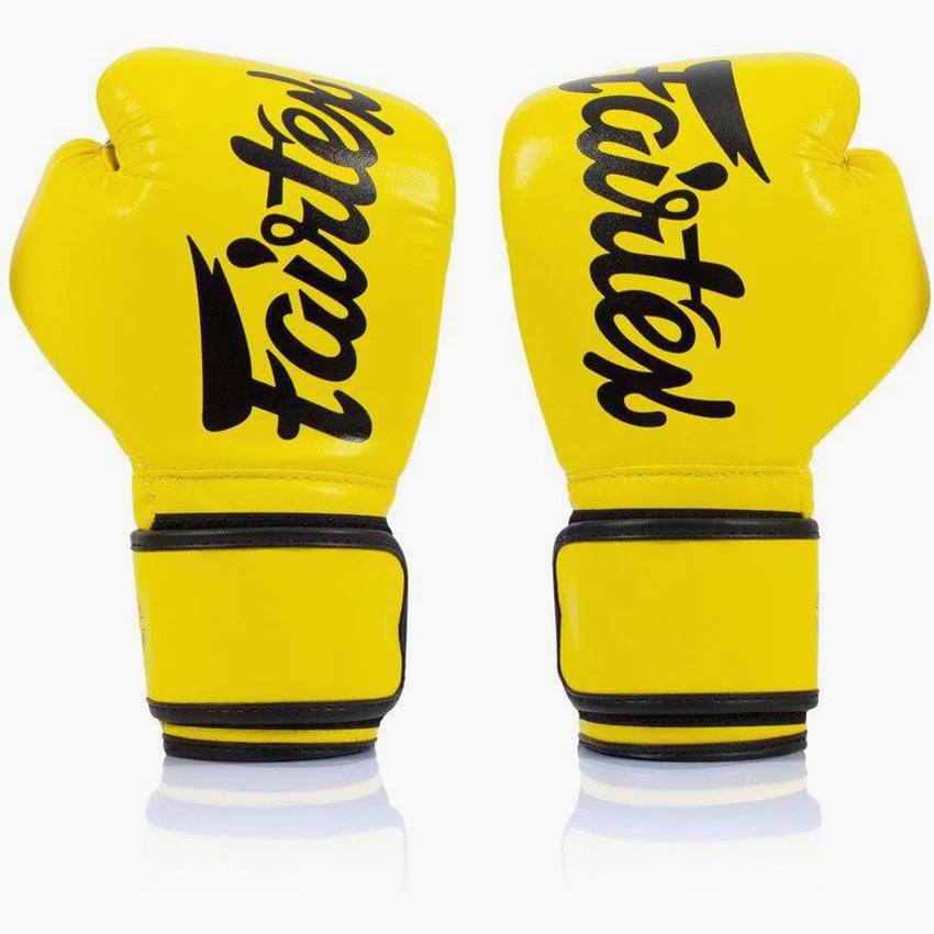 Gants de Muay Thai Fairtex BGV14 Jaune - Image 2