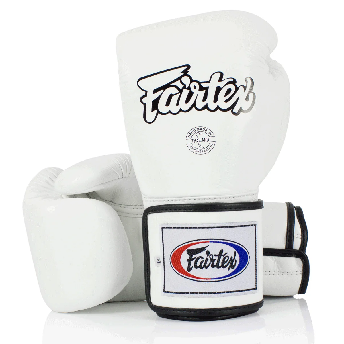Gants de Muay Thai Fairtex BGV5 Super Sparring Blanc 