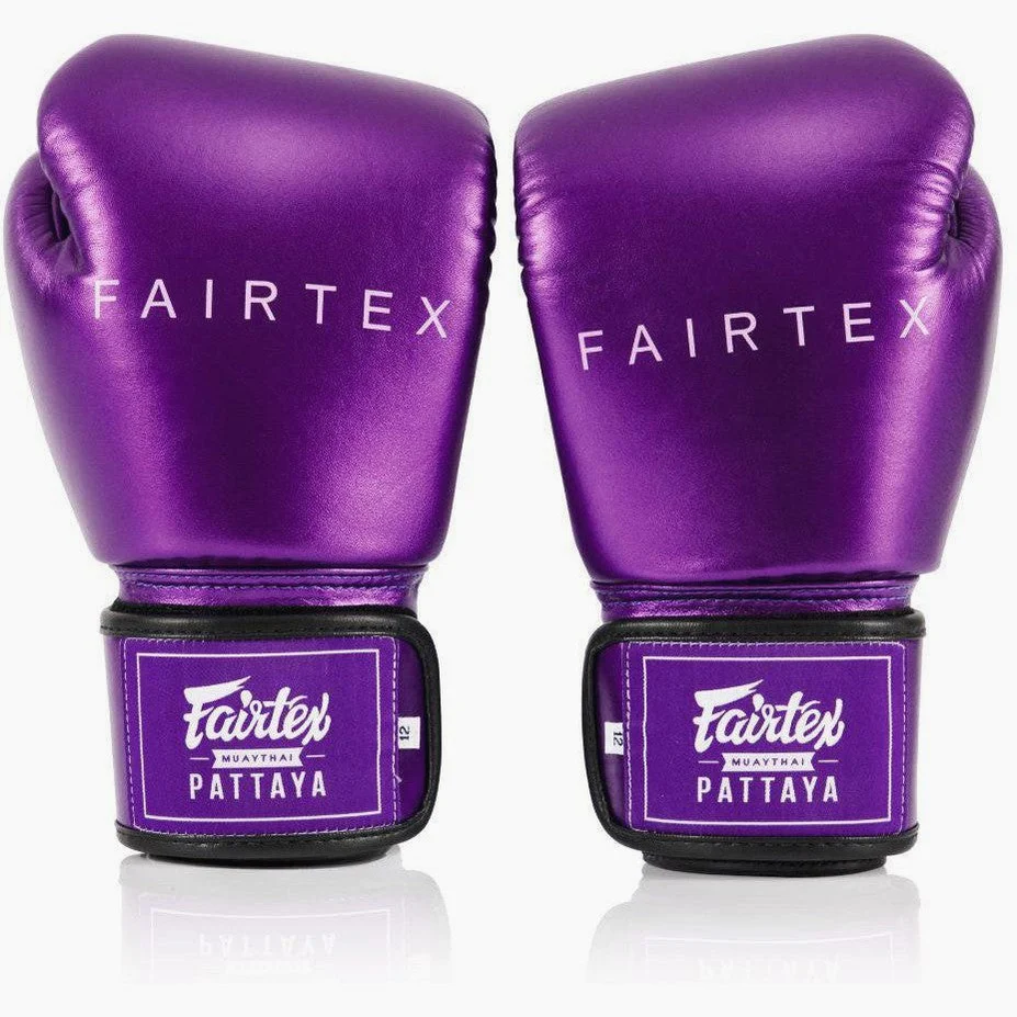 Gants de Muay Thai Fairtex Métallique BGV22 Violet  - Image 2