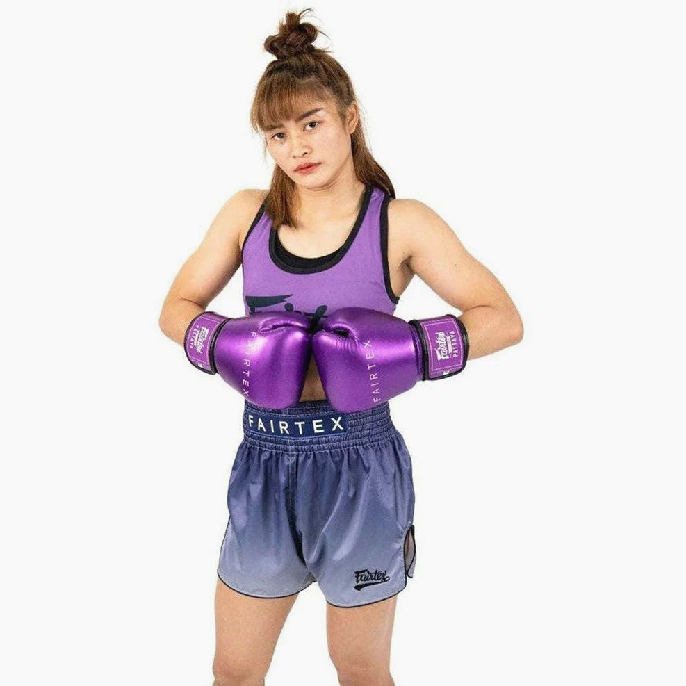 Gants de Muay Thai Fairtex Métallique BGV22 Violet  - Image 5