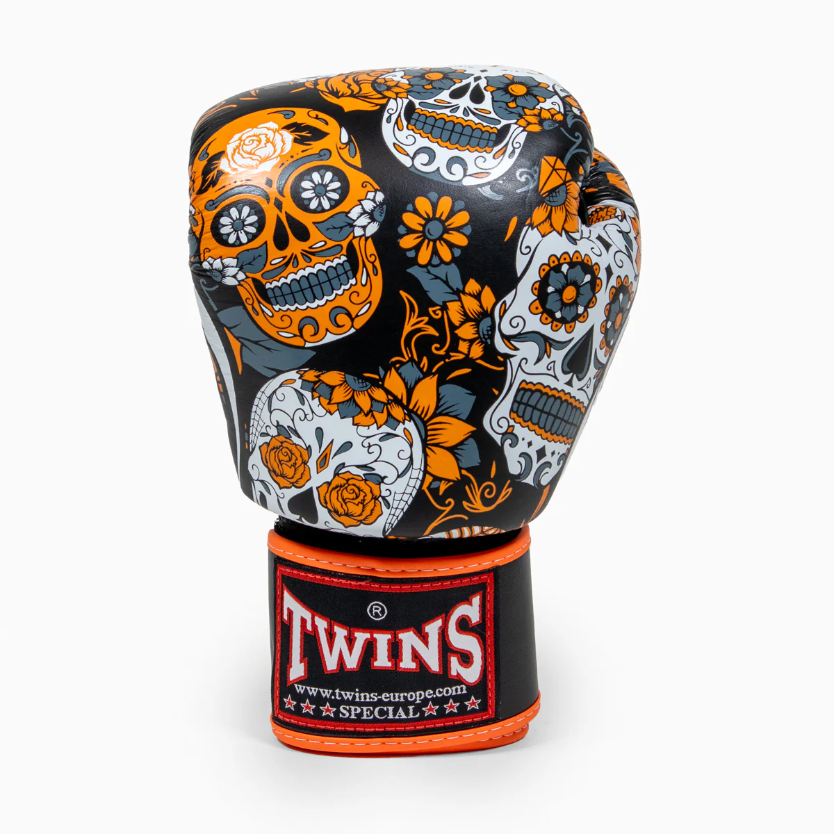 Gants de Muay Thai Twins Special FBGVL 4 Skull Orange  - Image 2
