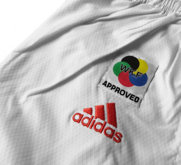Karategi Adidas Kumite Adilight Primegreen WKF Bandes Rouges  - Image 4