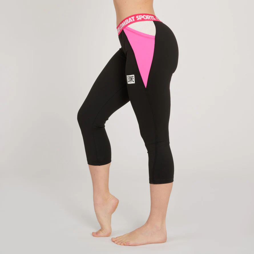 Leggings capri femme Leone Logo Wacs ABX149  - Image 3