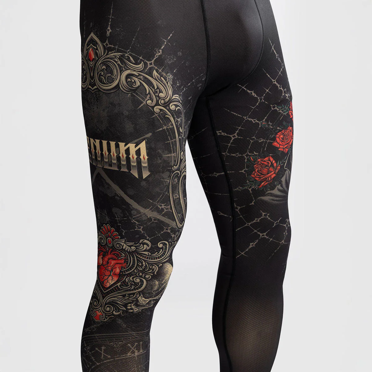 Pantalons de compression Venum Santa Muerte 5.0 Noir-Or  - Image 8