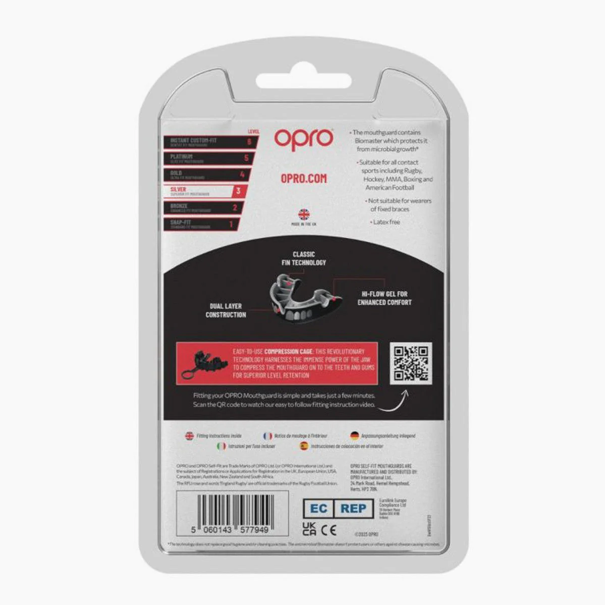 Protège-dents Opro Silver Auto-ajustable  - Image 13