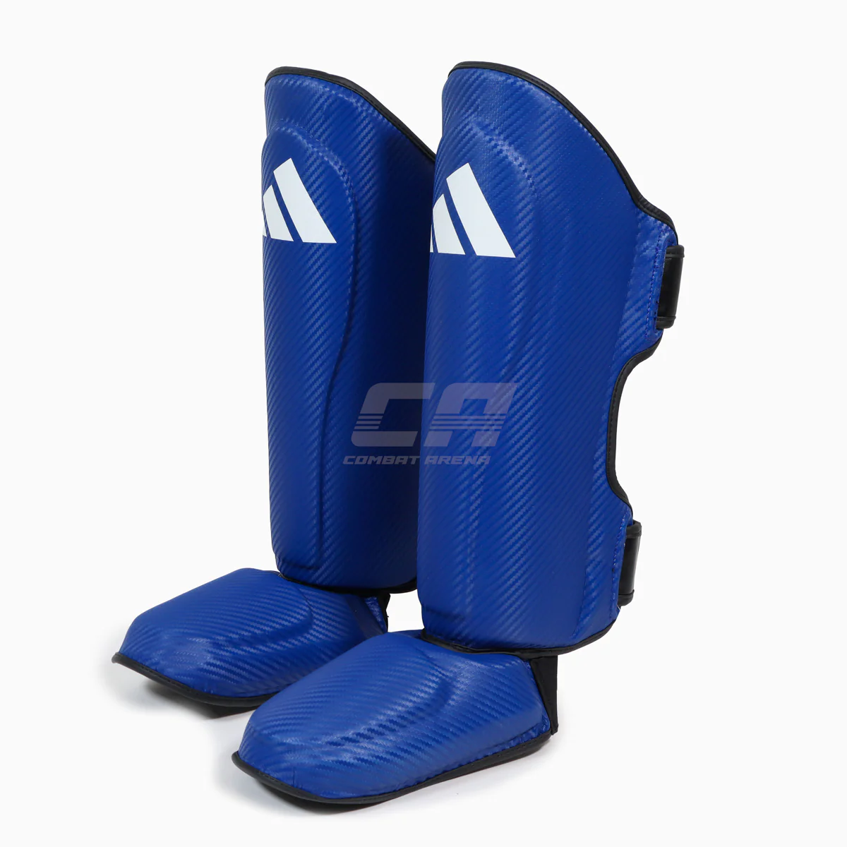 Protège-tibias avec parapet Adidas Pro Kickboxing WAKO Bleu-blanc 