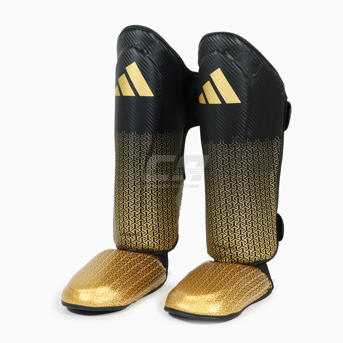 Protège-tibias avec parapied Adidas Pro Kickboxing WAKO Noir-or 