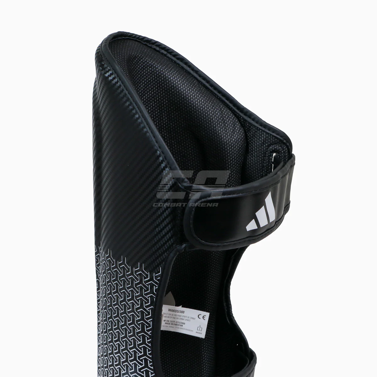 Protège-tibias avec semelle Adidas Pro Kickboxing WAKO Noir-blanc  - Image 4