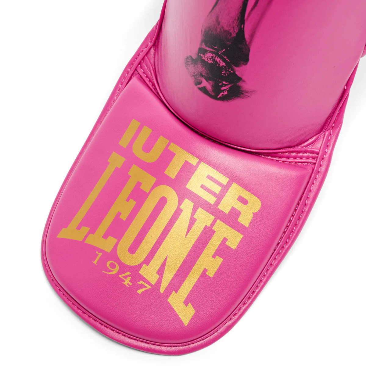 Protège-tibias Leone Iuter PT01IU avec pare-pieds Fuchsia  - Image 5