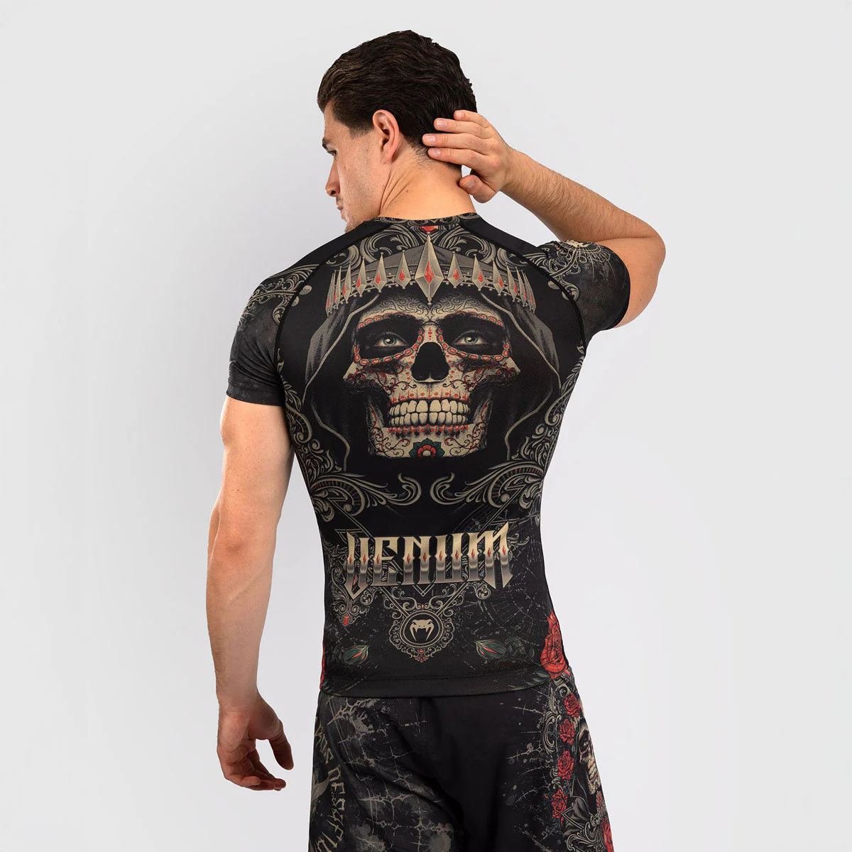 Rashguard Venum Santa Muerte 5.0 manches courtes Noir-Or  - Image 3