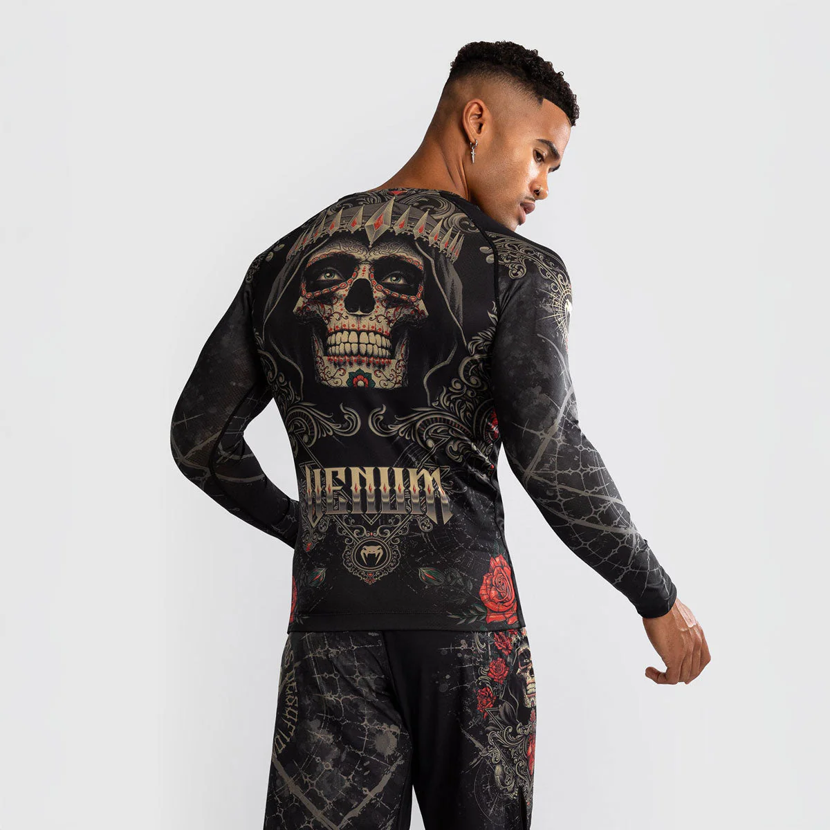 Rashguard Venum Santa Muerte 5.0 manches longues Noir-Or  - Image 3