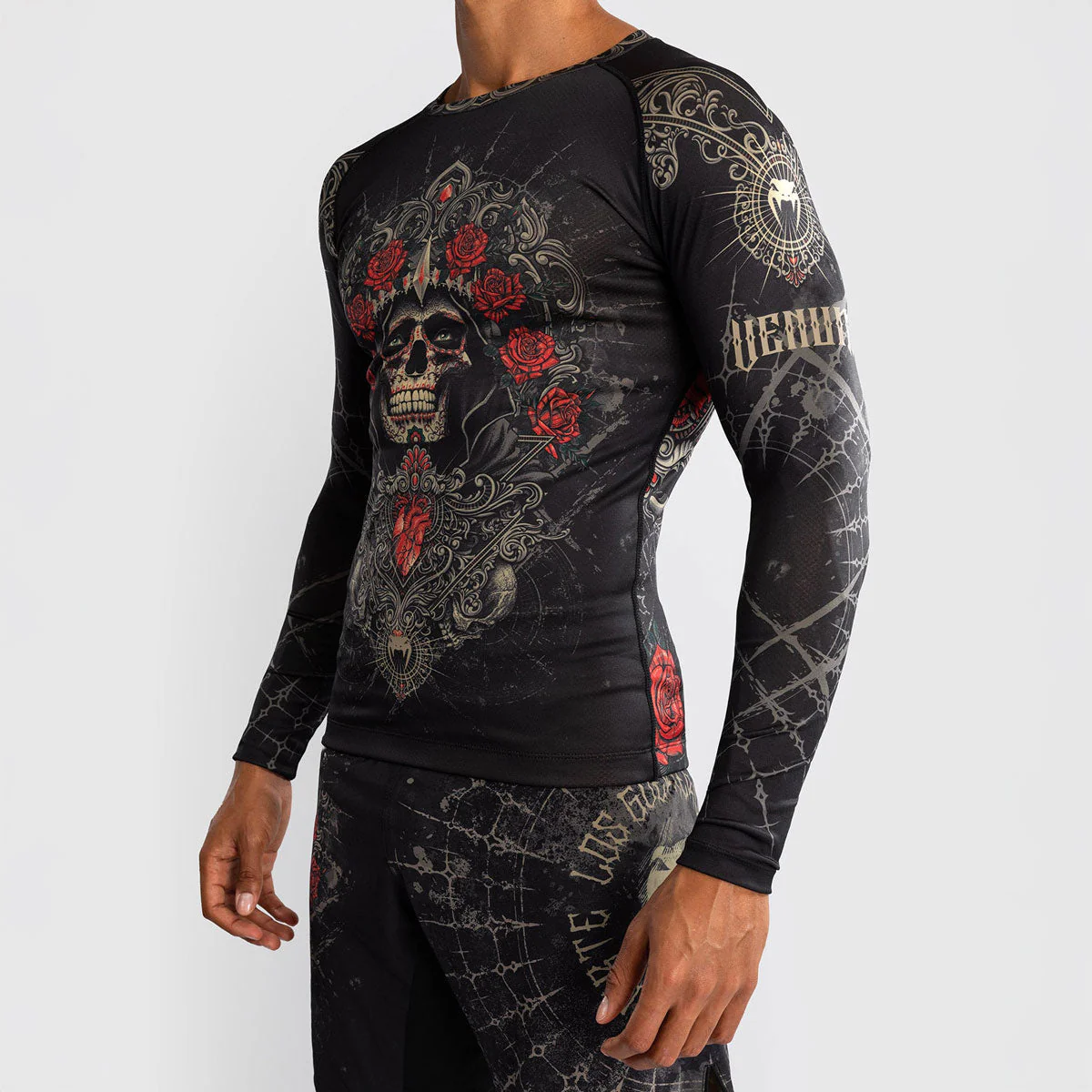 Rashguard Venum Santa Muerte 5.0 manches longues Noir-Or  - Image 6